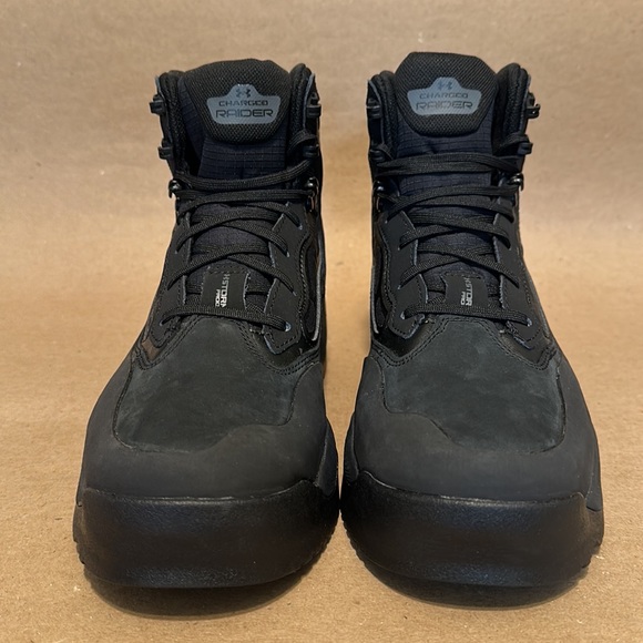 Under Armour Men's UA Charged Raider Mid Waterproof Hiking Boots Black - Picture 2 of 8